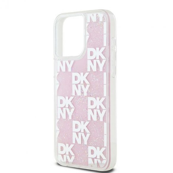 DKNY DKHCP15XLCPEPP iPhone 15 Pro Max 6,7" husă rigidă rozowy/roz Liquid Glitter Multilogo