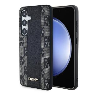 DKNY DKHMS24SPCPVSLK S24 S921 carcasă rigidă/neagră Piele în carouri model mono MagSafe