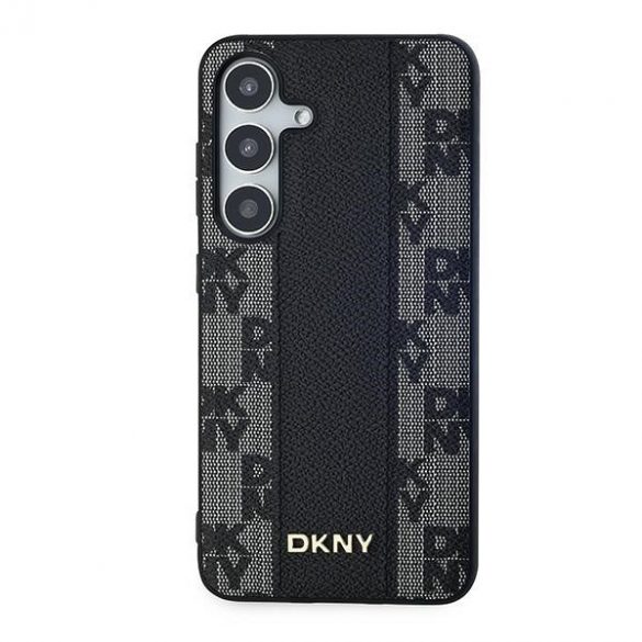 DKNY DKHMS24SPCPVSLK S24 S921 carcasă rigidă/neagră Piele în carouri model mono MagSafe