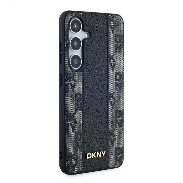 DKNY DKHMS24SPCPVSLK S24 S921 carcasă rigidă/neagră Piele în carouri model mono MagSafe