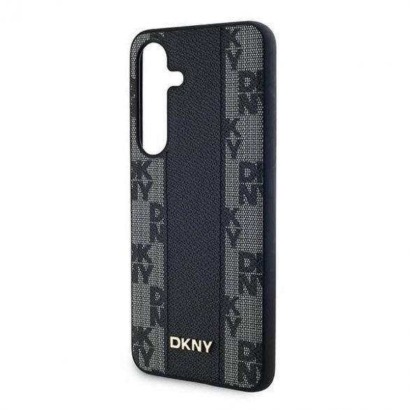 DKNY DKHMS24SPCPVSLK S24 S921 carcasă rigidă/neagră Piele în carouri model mono MagSafe