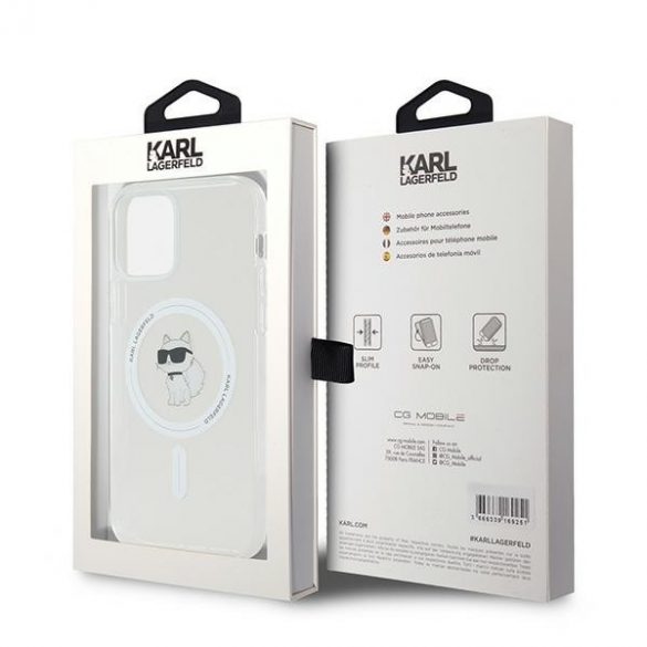 Karl Lagerfeld KLHMP12MHFCCNOT iPhone 12/12 Pro 6,1" husă rigidă transparentă IML Choupette MagSafe