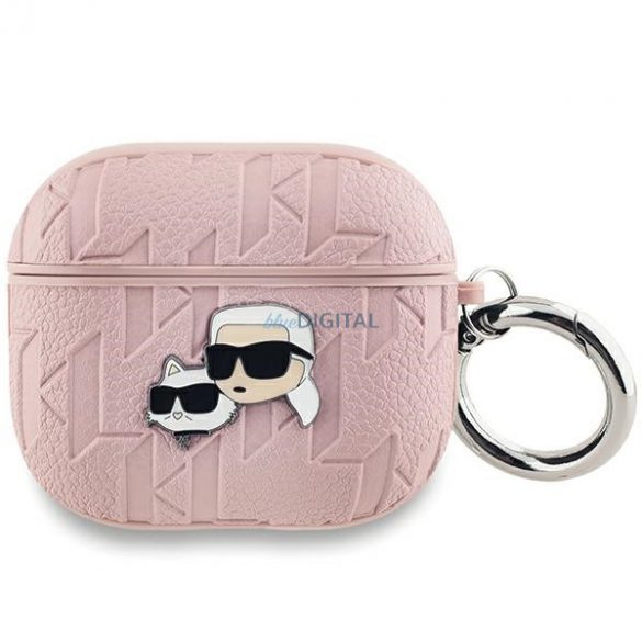 Husa Karl Lagerfeld KLA3PGKCPP AirPods 3 rożowy/roz Monogram Karl & Choupette Head