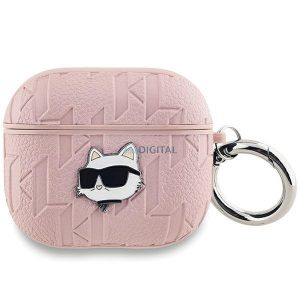 Husa Karl Lagerfeld KLA3PGCHPP AirPods 3 rożowy/roz Monogram Choupette Head