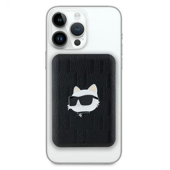 Karl Lagerfeld KLPB5FPGKSCHHK Choupette Head Pin MagSafe powerbank 15W 5000mAh - negru