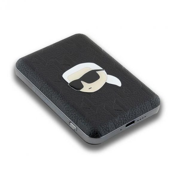 Karl Lagerfeld KLPB5FPGKSKIHK Karl Head Pin MagSafe powerbank 15W 5000mAh - negru