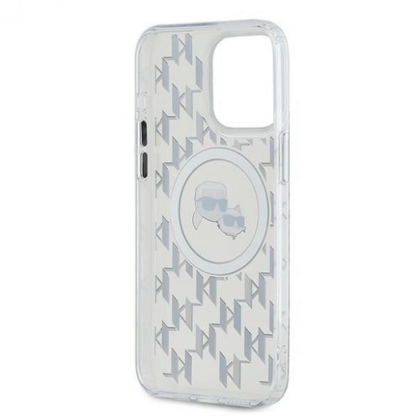 Karl Lagerfeld KLHMP15LHMCKMHT IML Monogram Karl&Choupette Head Husă MagSafe iPhone 15 Pro - transparentă