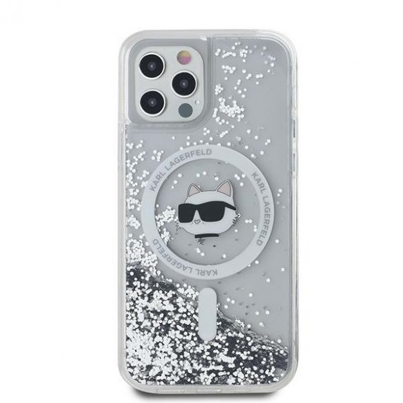 Karl Lagerfeld KLHMP12MLGCHSGH iPhone 12/12 Pro 6.1" Hardcase transparent Liquid Glitter Choupette Head Magsafe