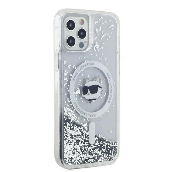 Karl Lagerfeld KLHMP12MLGCHSGH iPhone 12/12 Pro 6.1" Hardcase transparent Liquid Glitter Choupette Head Magsafe