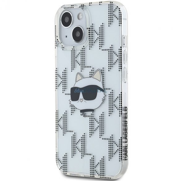 Karl Lagerfeld KLHCP15SHKLPCHT iPhone 15 / 14 / 13 Husă rigidă transparentă de 6,1 inchi IML Choupette Head & Monogram