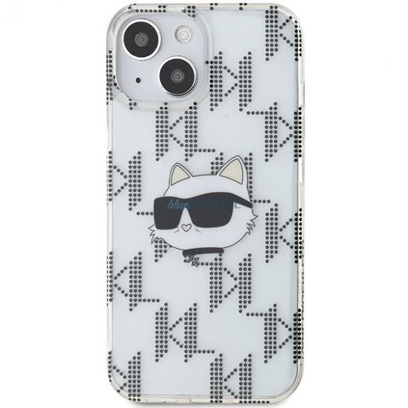 Karl Lagerfeld KLHCP15SHKLPCHT iPhone 15 / 14 / 13 Husă rigidă transparentă de 6,1 inchi IML Choupette Head & Monogram