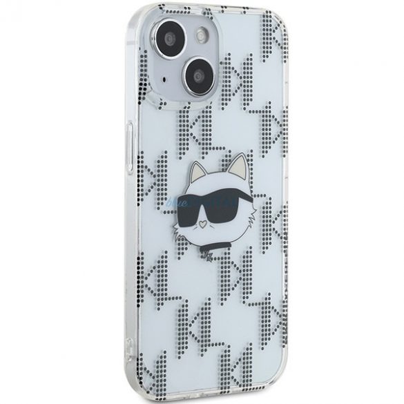 Karl Lagerfeld KLHCP15SHKLPCHT iPhone 15 / 14 / 13 Husă rigidă transparentă de 6,1 inchi IML Choupette Head & Monogram