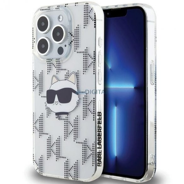 Karl Lagerfeld KLHCP15LHKLPCHT iPhone 15 Pro 6,1" husă rigidă transparentă IML Choupette Head & Monogram