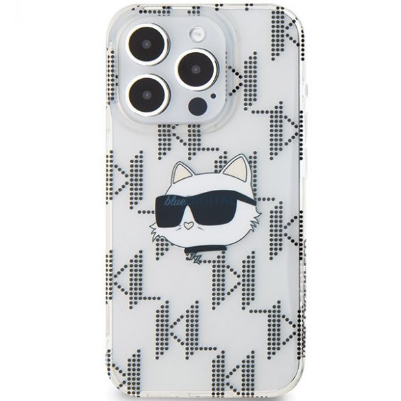 Karl Lagerfeld KLHCP15LHKLPCHT iPhone 15 Pro 6,1" husă rigidă transparentă IML Choupette Head & Monogram