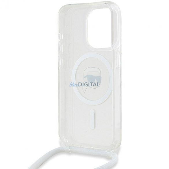 Karl Lagerfeld KLHMP15LHCKHNT iPhone 15 Pro 6.1" Hardcase transparent Crossbody IML Karl Head Magsafe