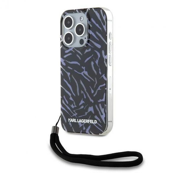 Karl Lagerfeld KLHCP15XHZBPKCCU iPhone 15 Pro Max 6,7" fioletowy/violet Zebra cu cablu