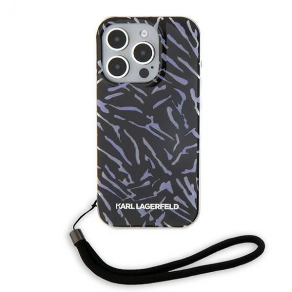 Karl Lagerfeld KLHCP15XHZBPKCCU iPhone 15 Pro Max 6,7" fioletowy/violet Zebra cu cablu