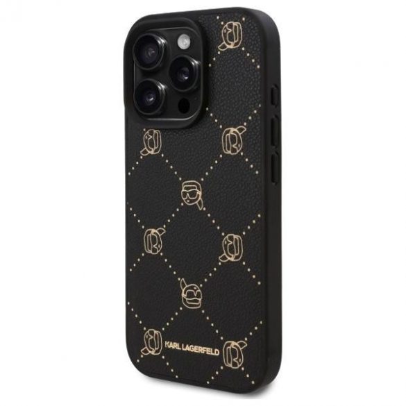 Karl Lagerfeld KLHMP16XPGKHPHK Geantă Magsafe Karl Head pentru iPhone 16 Pro Max - negru