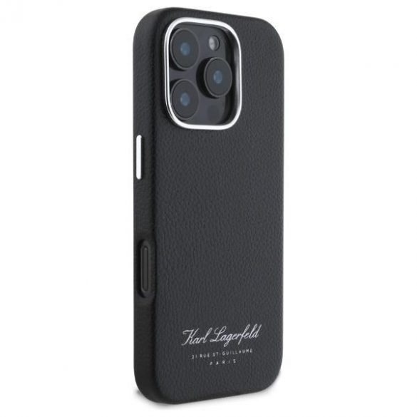 Karl Lagerfeld KLHCP16XPGWCMCMKHK Hotel RSG carcase rigide pentru iPhone 16 Pro Max - negru