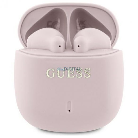 Guess GUTWSJ14ESGP Imprimate Classic Logo TWS Bluetooth căști fără fir - roz