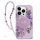 Guess GUHMP16SHFWBRCESU IML Flori cu curea Pearl MagSafe caz greu iPhone 16 - violet