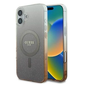 Guess GUHMP16MHGRCELW IML Glitter Gradient MagSafe carcasă tare pentru iPhone 16 Plus - maro