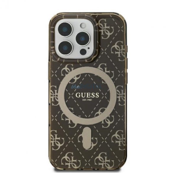 Guess GUHMP16XH4DTEW IML 4G Fond MagSafe carcase rigide pentru iPhone 16 Pro Max - maro