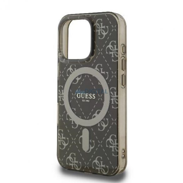 Guess GUHMP16XH4DTEW IML 4G Fond MagSafe carcase rigide pentru iPhone 16 Pro Max - maro