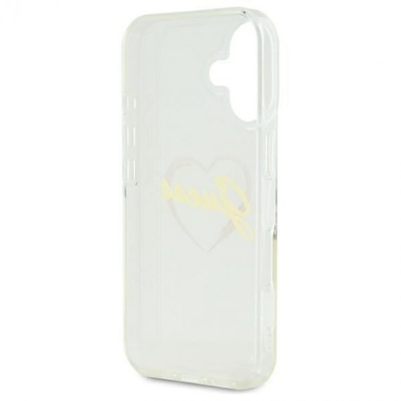 Guess GUHCP16SHCHGSPT IML Heart husă tare pentru iPhone 16 - transparent