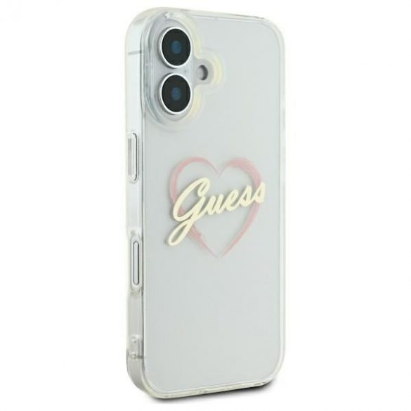 Guess GUHCP16MHCHGSPT IML Heart husă tare pentru iPhone 16 plus - transparent