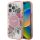 Guess GUHMP16XHFWBDCEP IML Flower & Tonal Circle Husă MagSafe pentru iPhone 16 Pro Max - roz