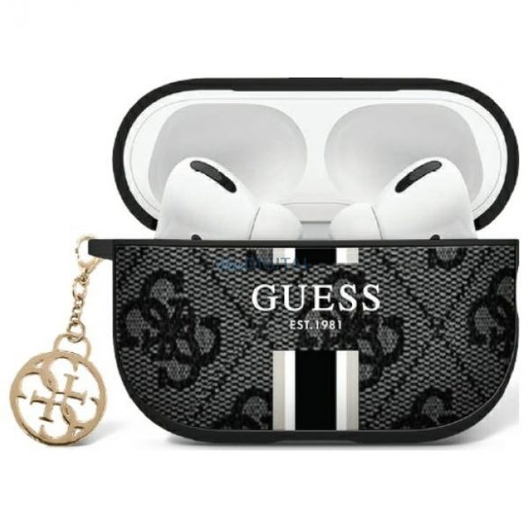 Guess GUA2P4RPSK 4G imprimate dungi Charm caz AirPods 1/2 - negru