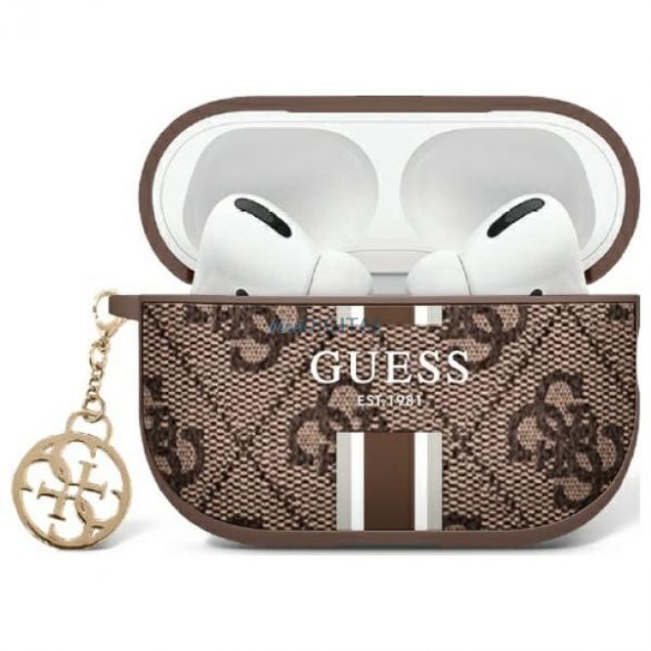 Guess GUA2P4RPSW 4G imprimate dungi Charm caz AirPods 1/2 - maro