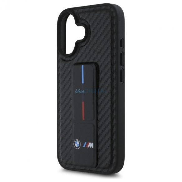 BMW BMHCP16SGSPCCK M Grip Stand neted și carbon hardtok iPhone 16 - negru