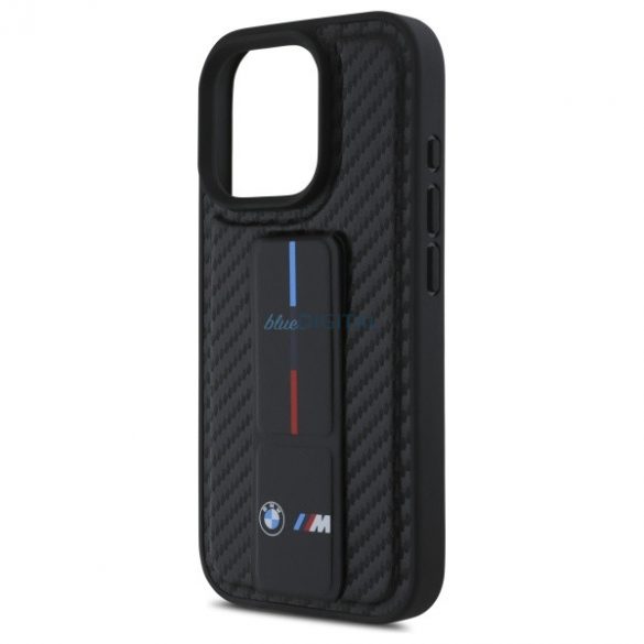 BMW BMHCP16XGSPCCK M Grip Stand neted și carbon hardtok iPhone 16 Pro Max - negru