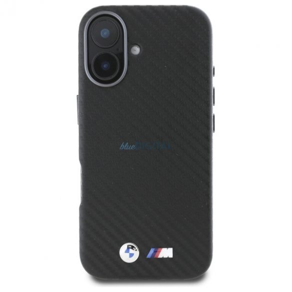 BMW BMHCP16S23PUFWC Carcasă rigidă Carbon Wrapped Metal pentru iPhone 16 - negru