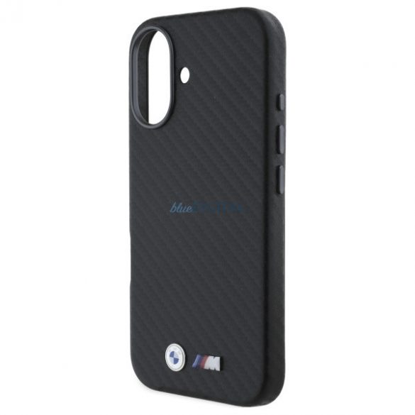 BMW BMHCP16S23PUFWC Carcasă rigidă Carbon Wrapped Metal pentru iPhone 16 - negru