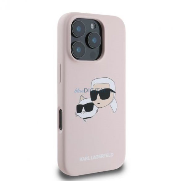 Karl Lagerfeld KLHMP16XSKCHPPLP iPhone 16 Pro Max rożowy/roz HC MagSafe Sil Double Heads Print