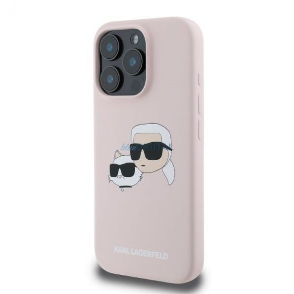 Karl Lagerfeld KLHMP16XSKCHPPLP iPhone 16 Pro Max rożowy/roz HC MagSafe Sil Double Heads Print