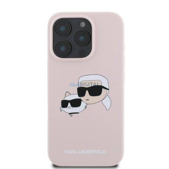 Karl Lagerfeld KLHMP16XSKCHPPLP iPhone 16 Pro Max rożowy/roz HC MagSafe Sil Double Heads Print