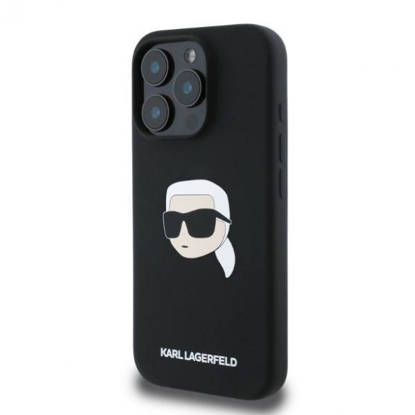 Karl Lagerfeld KLHMP16XSKHPPLK iPhone 16 Pro Max czarny/negru HC MagSafe Sil KL Head Print