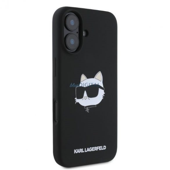 Karl Lagerfeld KLHMP16SSCHPPLK iPhone 16 czarny/negru HC MagSafe Sil Choupette Head Print