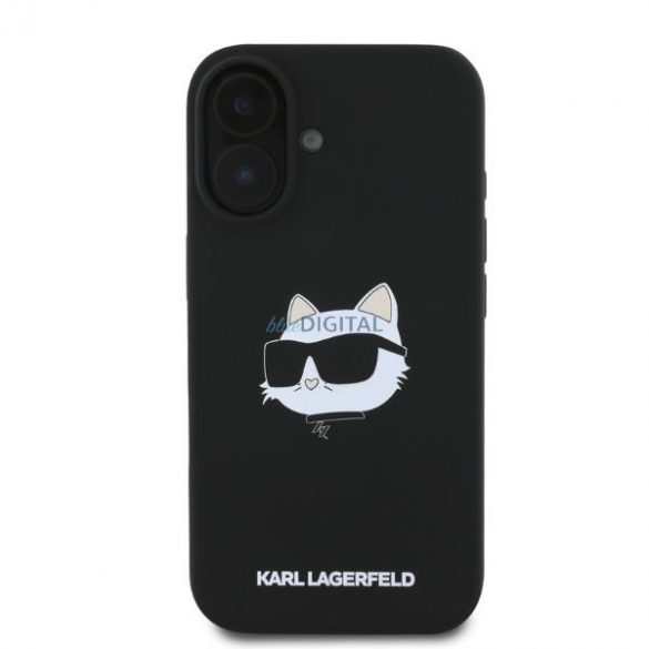 Karl Lagerfeld KLHMP16SSCHPPLK iPhone 16 czarny/negru HC MagSafe Sil Choupette Head Print