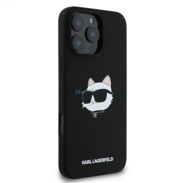 Karl Lagerfeld KLHMP16LSCHPPLK iPhone 16 Pro czarny/negru HC MagSafe Sil Choupette Head Print