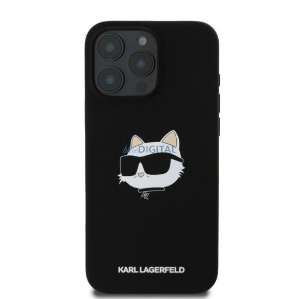 Karl Lagerfeld KLHMP16LSCHPPLK iPhone 16 Pro czarny/negru HC MagSafe Sil Choupette Head Print