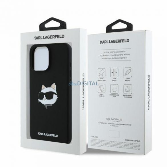 Karl Lagerfeld KLHMP16LSCHPPLK iPhone 16 Pro czarny/negru HC MagSafe Sil Choupette Head Print