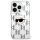 Karl Lagerfeld KLHCP16LHKLPKHT IML Karl Head Carcase rigide placate cu electrozi pentru iPhone 16 Pro - transparent