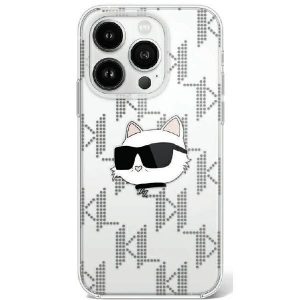 Karl Lagerfeld KLHCP16LHKLPCHT IML Choupette Head Electroplated carcase rigide pentru iPhone 16 Pro - transparent