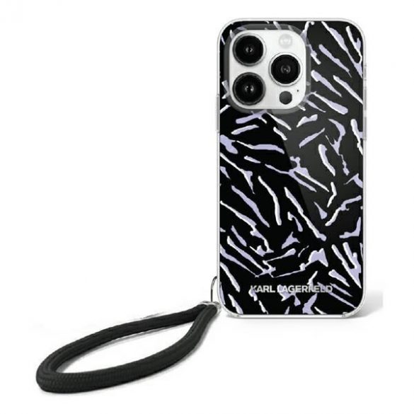 Karl Lagerfeld KLHCP16MHZBPKCCU Zebra Cu Cord caz iPhone 16 Plus - violet