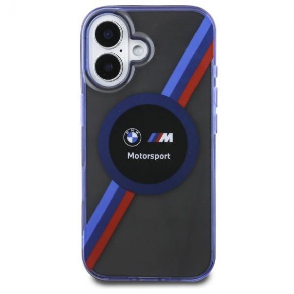 Carcasă BMW BMHMP16S23HTPUK Motosport IML Circle MagSafe pentru iPhone 16 - negru